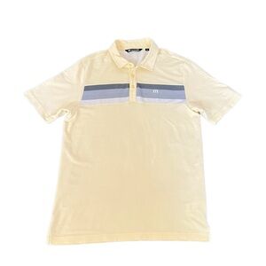 Travis Mathew Yellow and Gray Polo Shirt